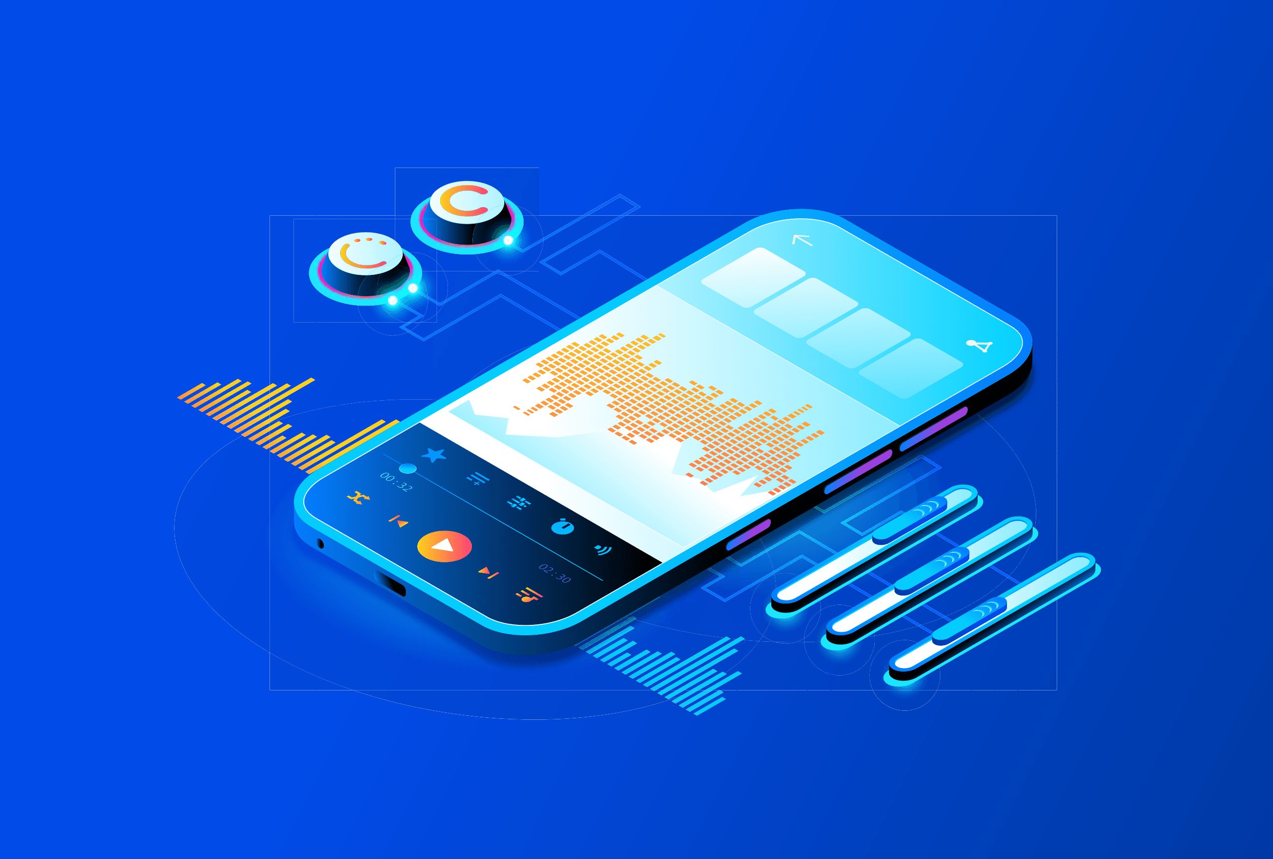 Tools and calculators illustration